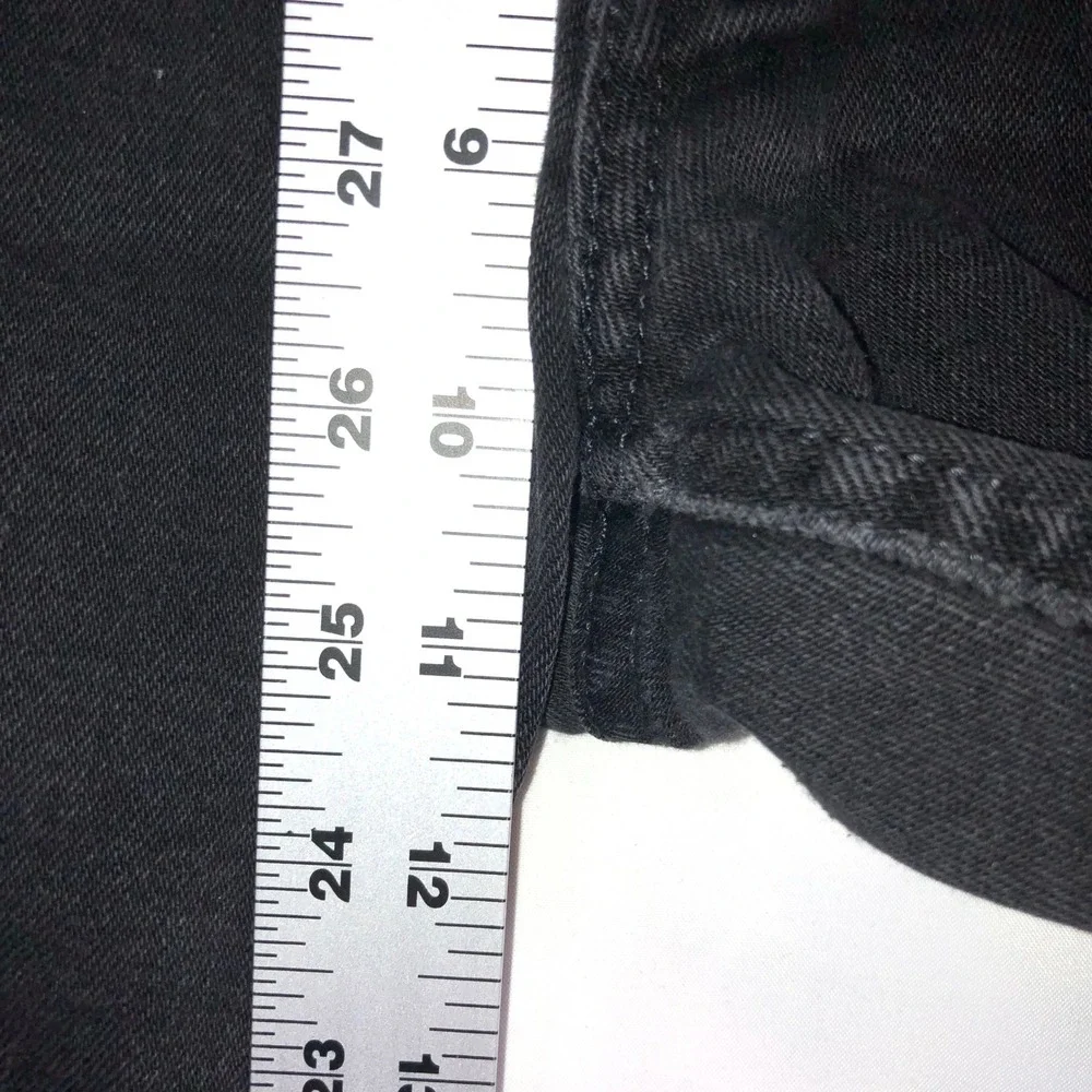 Levis 510 Skinny Fit Jeans Mens 31x24 Black Raw Hem WaterLess Denim 05510-0722